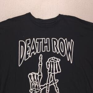 Death Row Records Rap Graphic Crew Neck T-Shirt Mens Size 2XL Black